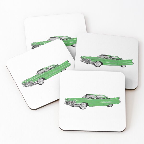 Item preview, Classic car 1959 cartoon illustration designed and sold by Misscartoon.