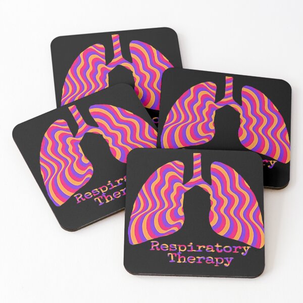 Item preview, Respiratory Therapy Pink blue orange stiped lungs designed and sold by natnat7w.