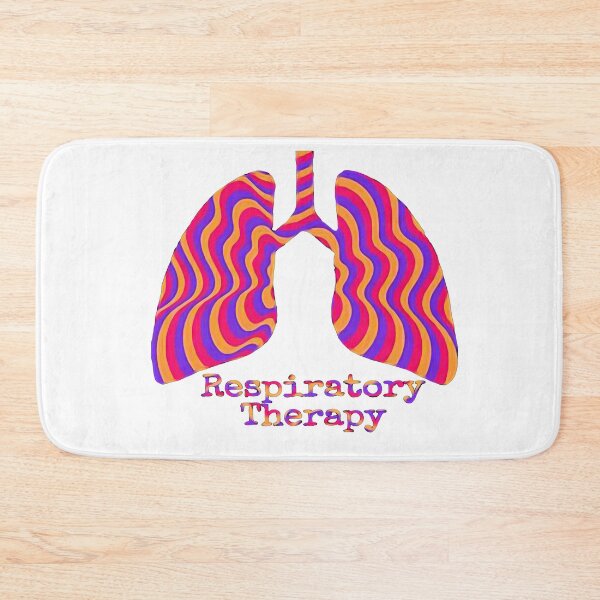 Item preview, Respiratory Therapy Pink blue orange stiped lungs designed and sold by natnat7w.