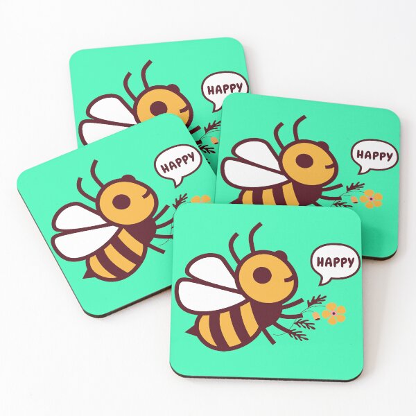 Item preview, Be Happy, Funny Bee Pun designed and sold by vystudio.