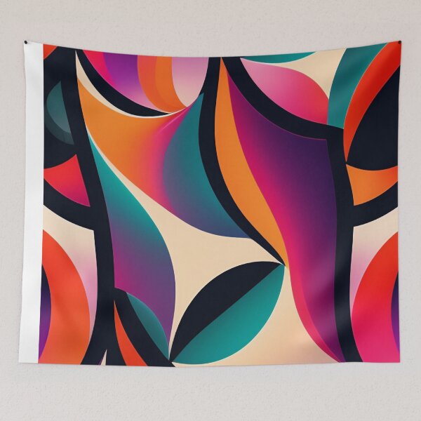 Item preview, Colorful Multi Color abstract fluid shapes organic geometric pattern 7 designed and sold by vishalraifx.