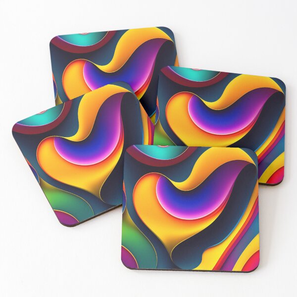 Item preview, Colorful Multi Color abstract fluid shapes organic geometric pattern 20 designed and sold by vishalraifx.