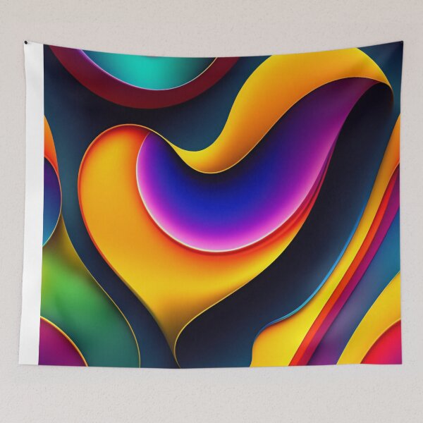 Item preview, Colorful Multi Color abstract fluid shapes organic geometric pattern 20 designed and sold by vishalraifx.