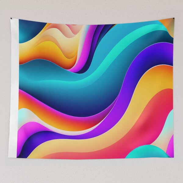 Item preview, Colorful Multi Color abstract fluid shapes organic geometric pattern 21 designed and sold by vishalraifx.