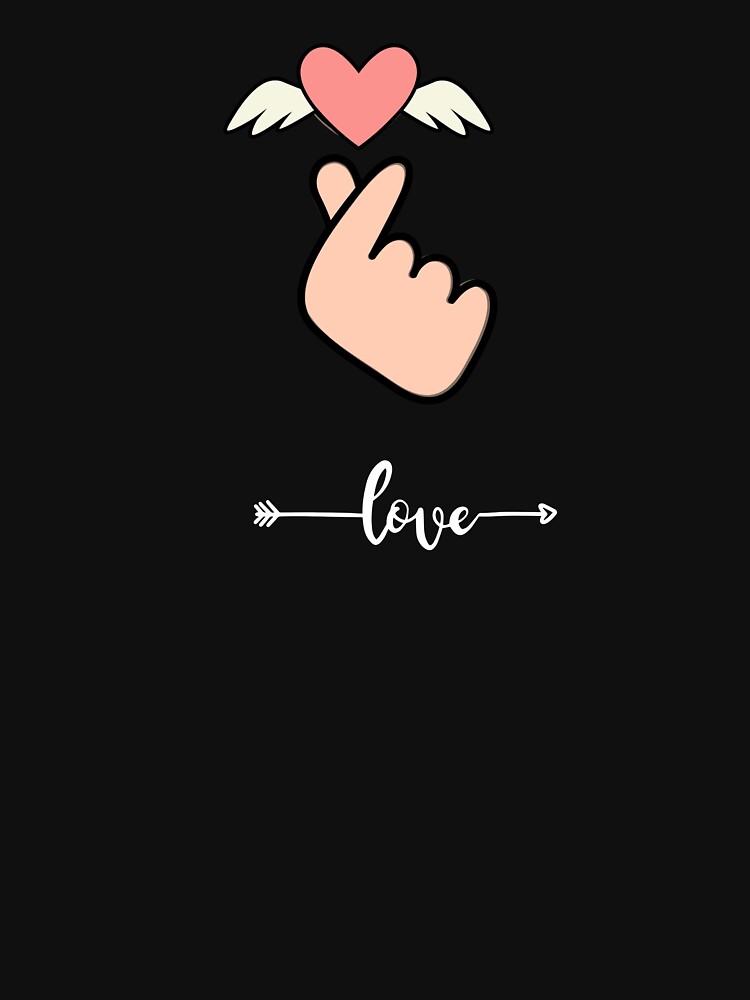 Thumbnail 7 of 7, Classic T-Shirt, I love you; I tell you with my fingers designed and sold by ikaponStore.