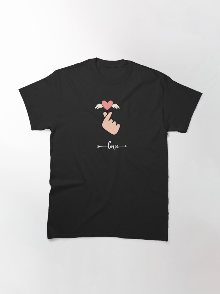Thumbnail 3 of 7, Classic T-Shirt, I love you; I tell you with my fingers designed and sold by ikaponStore.