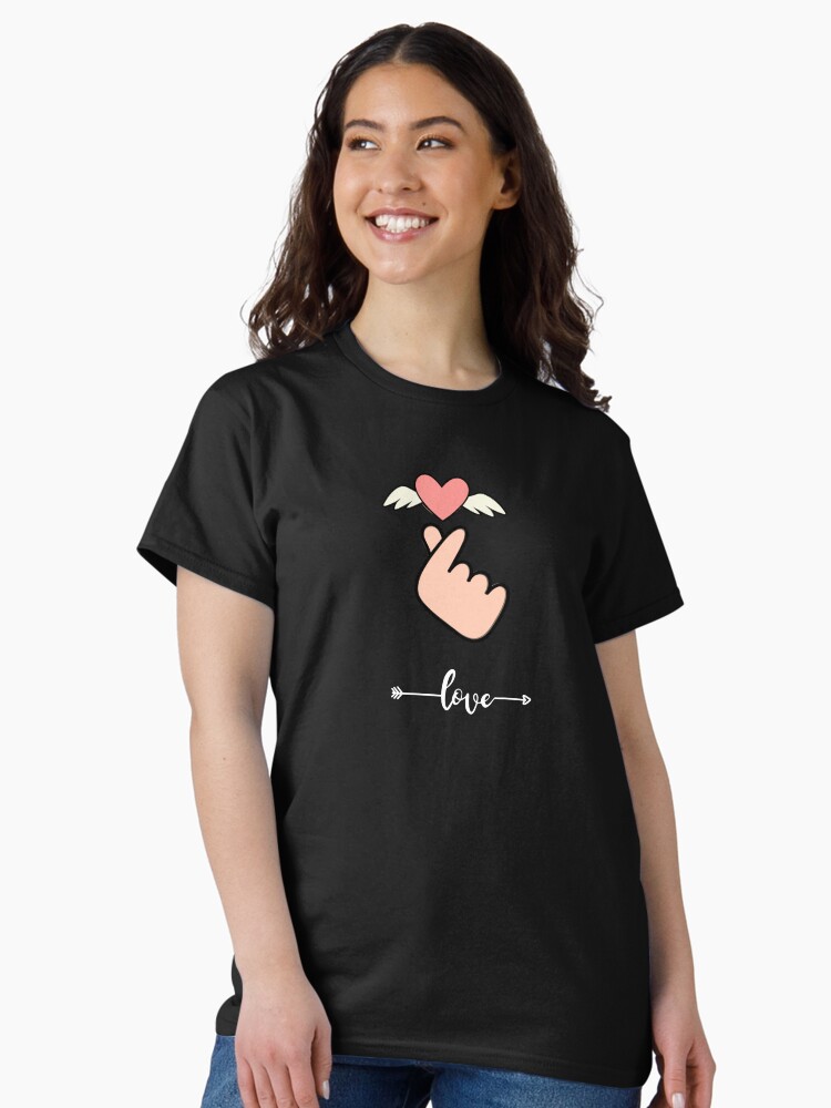 Thumbnail 2 of 7, Classic T-Shirt, I love you; I tell you with my fingers designed and sold by ikaponStore.