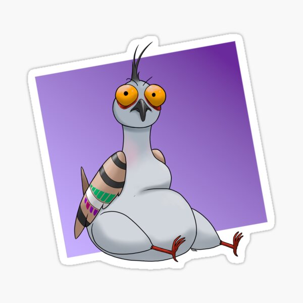 Funky Little Pigeon Sticker for Sale by sillysellsstuff