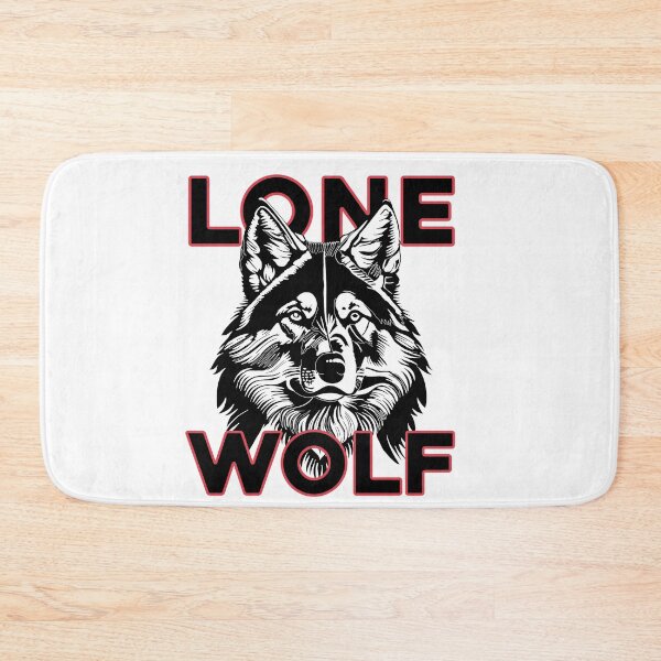 Item preview, Lone wolf face - black & white version designed and sold by DaveDanchuk.
