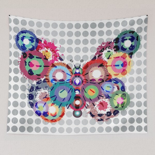 Item preview, butterfly flower swirl designed and sold by tangerinedusk.