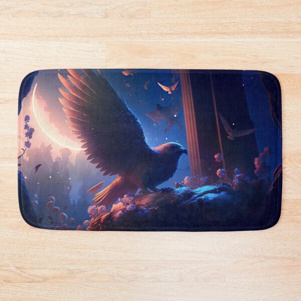 Item preview, Ethereal Sanctuary: A Highly Detailed Fantasy Painting of Winged Birds and the Natural World designed and sold by oanaunciuleanu.