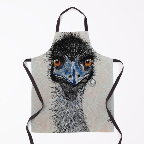 Artikelvorschau, Emu mit Perlenohrring - Lustiger australischer Vogel entworfen und verkauft von Krusty.