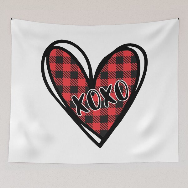 Item preview, Plaid Heart XOXO designed and sold by GraceArt4You.