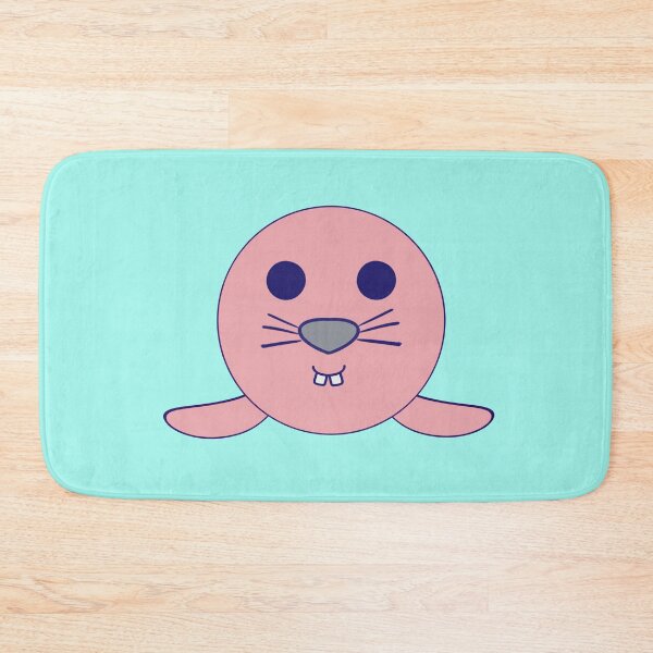 Item preview, Kawaii Baby Seal With Buck Teeth, Pink, Front Face designed and sold by vystudio.