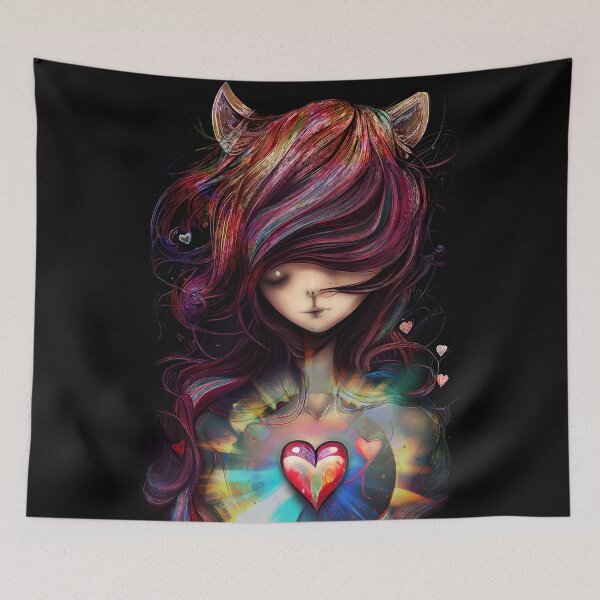 Item preview, Little Unicorn Girl with Heart designed and sold by REVOLTIX.