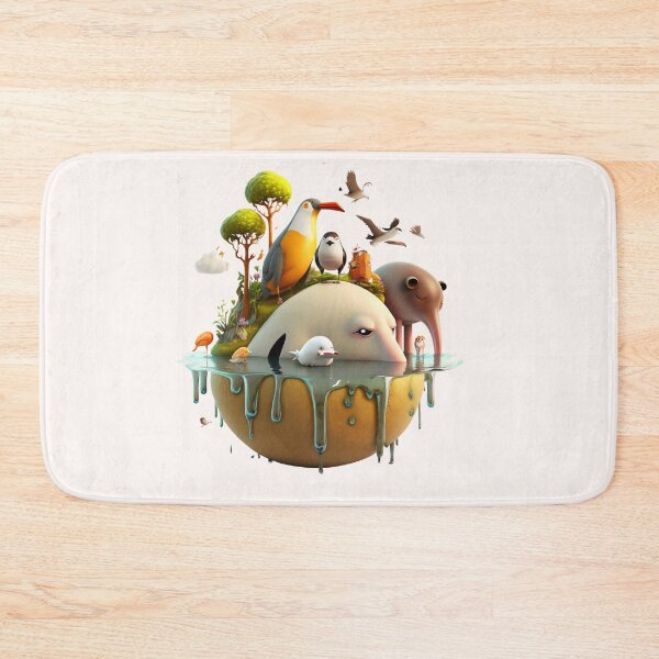 Item preview, Animals on a 3d globe designed and sold by ExplodedToons.