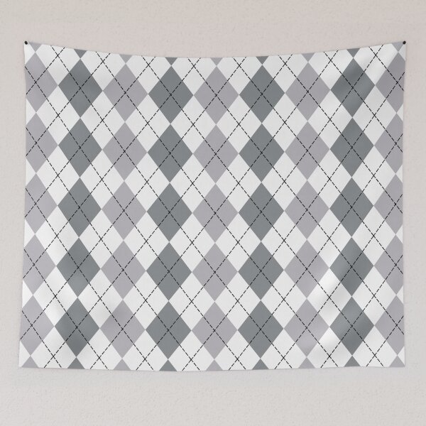 Item preview, Gray and White Argyle Pattern designed and sold by starrylite.
