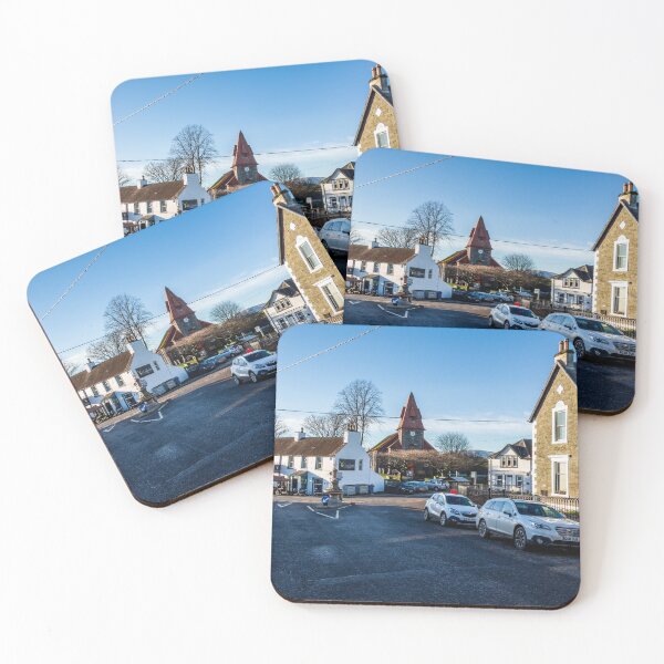 Item preview, Town centre of Dalry with Clachan Inn, bank, parish church in the background designed and sold by SnapTPhotograph.