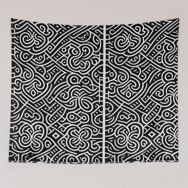 Item preview, Maori traditional art black  designed and sold by CyberArtsy.