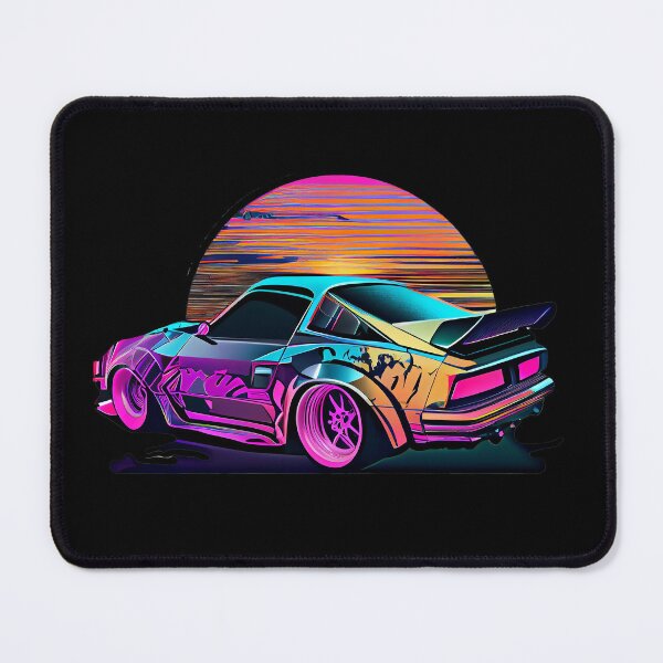 Item preview, Retro Syntwave Sports Car on Sunset designed and sold by Joyfulimaginery.