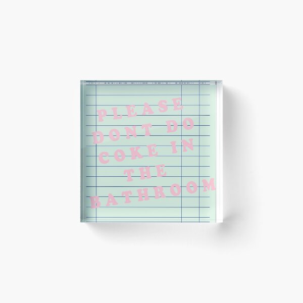 Item preview, Guest Check Please Don't Do Coke in the Bathroom Pink Typography designed and sold by Freshfroot.