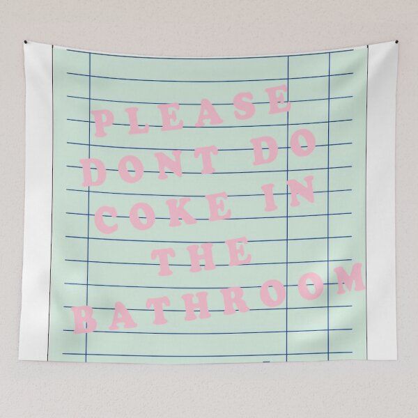 Item preview, Guest Check Please Don't Do Coke in the Bathroom Pink Typography designed and sold by Freshfroot.