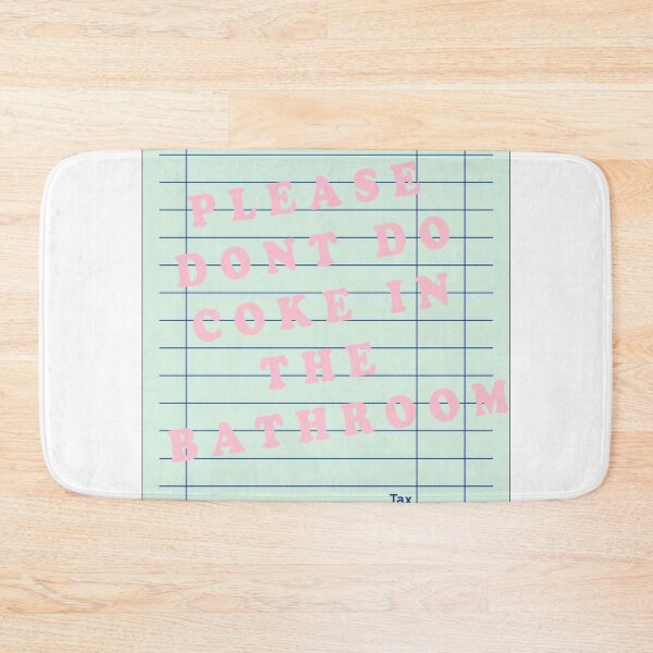 Item preview, Guest Check Please Don't Do Coke in the Bathroom Pink Typography designed and sold by Freshfroot.