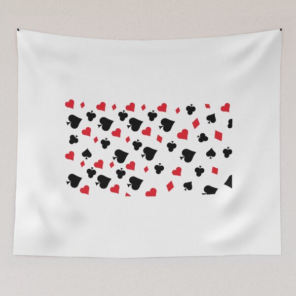 Item preview, Cards game spades Queen King Heart Ace Poker player card game symbols Spade jack Oneline line pattern Vector bridge icons Funny gambling play suit black blackjack Casino club gaming playing suits designed and sold by paolboa.