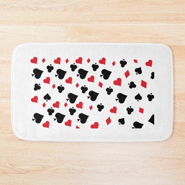 Item preview, Cards game spades Queen King Heart Ace Poker player card game symbols Spade jack Oneline line pattern Vector bridge icons Funny gambling play suit black blackjack Casino club gaming playing suits designed and sold by paolboa.