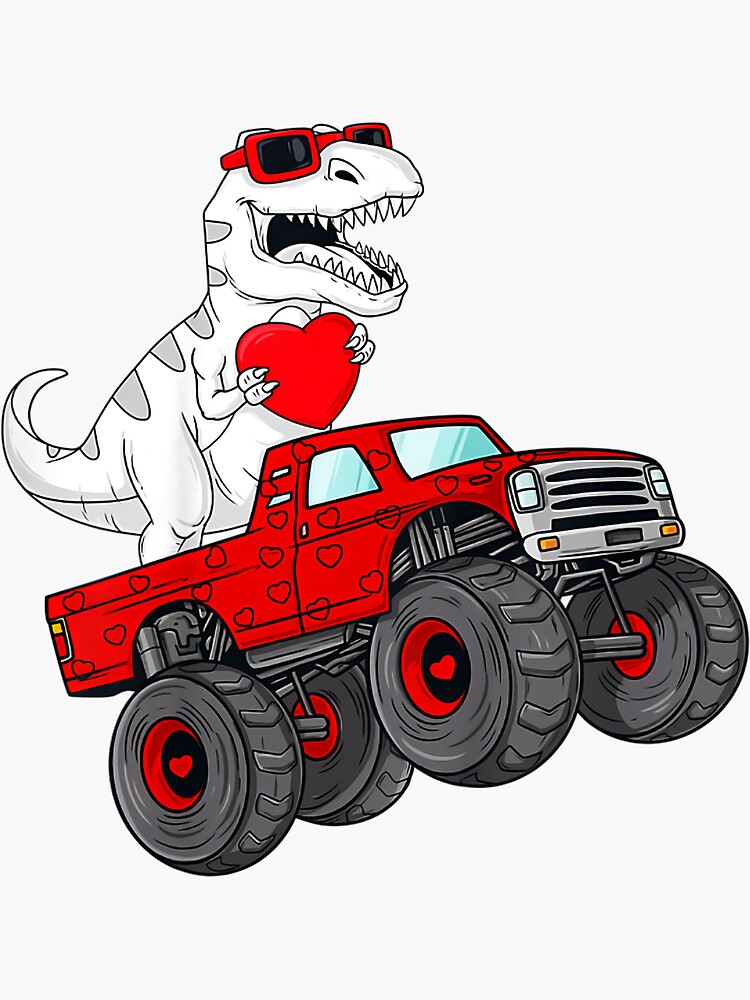 Funny cartoon of a monster truck