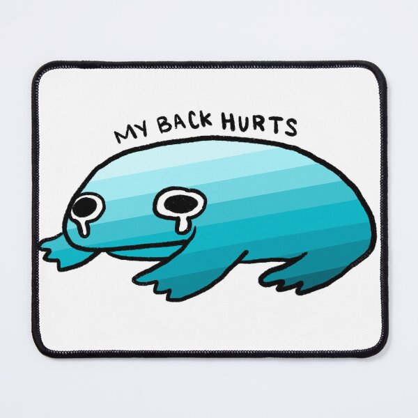 Item preview, My Back Hurts | Crying Blue Gradient Frog designed and sold by iristocat.