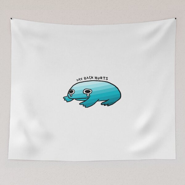 Item preview, My Back Hurts | Crying Blue Gradient Frog designed and sold by iristocat.