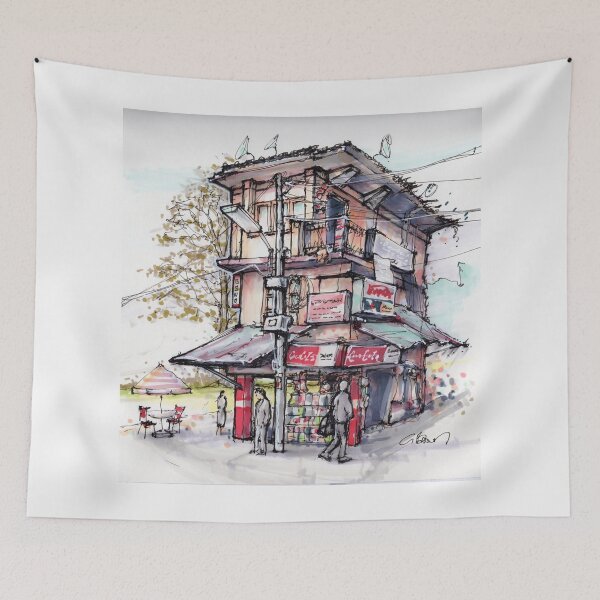Item preview, Street Scene Daramshala India designed and sold by Gregg Brown.