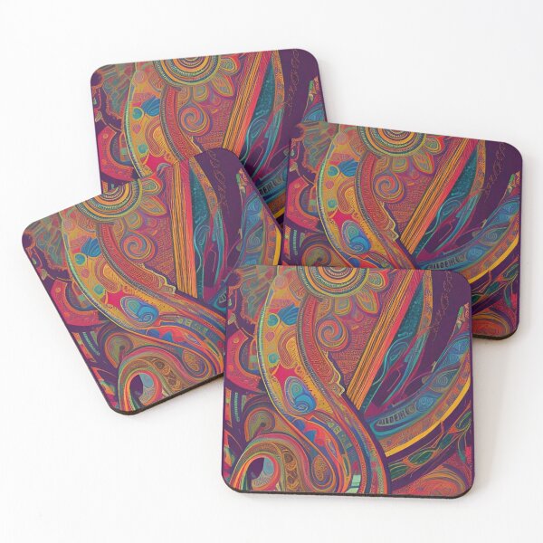 Item preview, Colorful Organic Abstract Texture - Trippy Art - Boho Hippie designed and sold by CattlettArt.