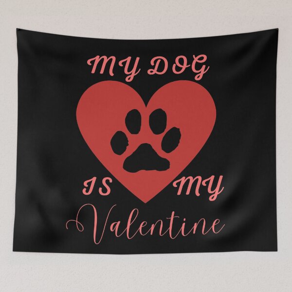 Item preview, My dog is my Valentine designed and sold by PellSilversmith.