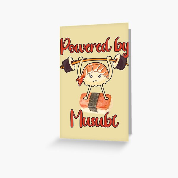 Item preview, Powered by Musubi Funny Shrimp Nigiri Weightlifting Sushi Cartoon designed and sold by JoyOfHopeStore.