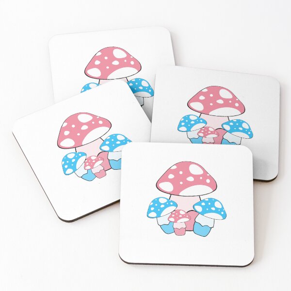 Item preview, Discreet Trans Pride Mushrooms designed and sold by VampCandyDesign.