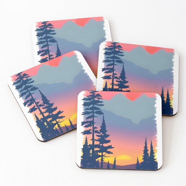 Item preview, Enhance Your Space with Our Beautiful Collection of Minimalist Landscape Sunrise View and Trees Prints designed and sold by supeart.