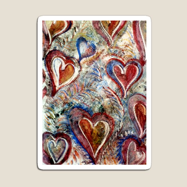 My Heart is yours, Monoprint Magnet