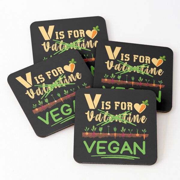 Item preview, V is for Vegan - Valentine's Day designed and sold by EvergreenWhimsy.