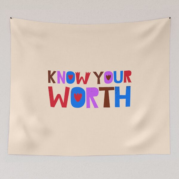 Item preview, Know Your Worth - Inspirational and Motivational Artwork for Self Empowerment designed and sold by majnate.
