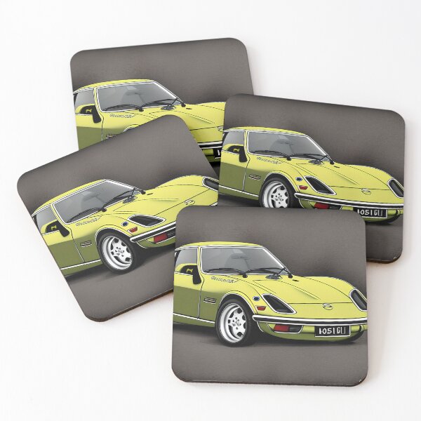 Artikelvorschau, GT Kultauto der 70er Jahre, Klappscheinwerfer, Zweisitzer, Oldtimer, gelb grün metallic entworfen und verkauft von pixelatedworld.