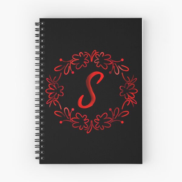 Item preview, S alphabet red color floral Monogram - letter s / initial s designed and sold by stayartsy07.