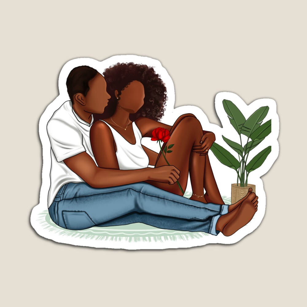 Black Couples in Love Sticker