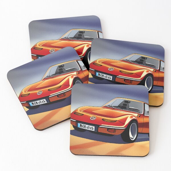 Artikelvorschau, GT Kultauto der 70er Jahre, Klappscheinwerfer, Zweisitzer, Oldtimer, orange rot entworfen und verkauft von pixelatedworld.