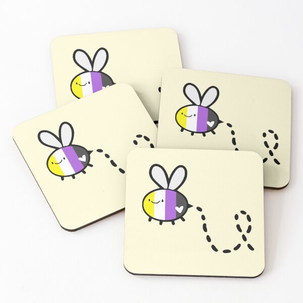 Item preview, Bee You Positive Pun Nonbinary Pride designed and sold by littlecornershop.