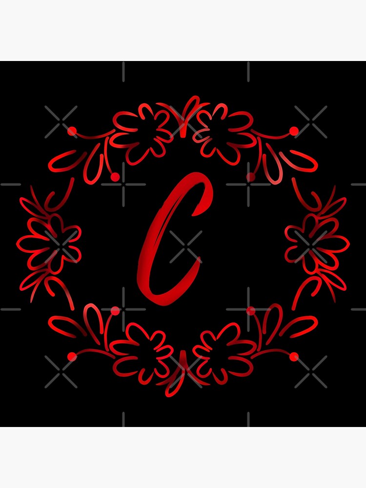 G initial red hearts and flowers monogram - letter G / alphabet g Sticker  for Sale by stayartsy07