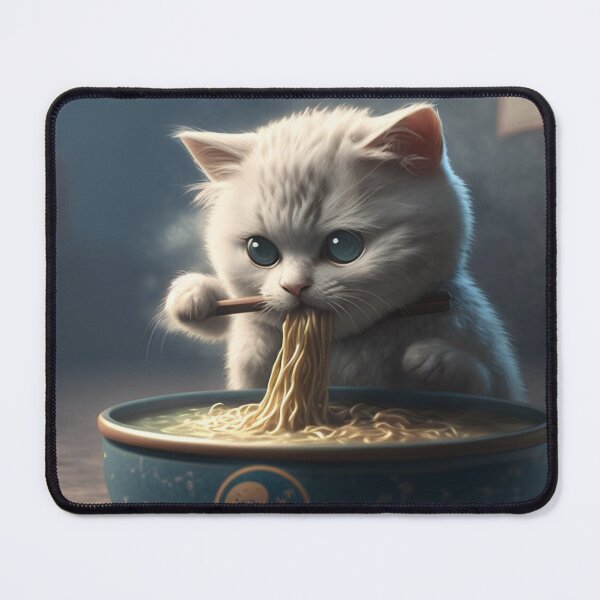 Item preview, Adorable Cat Eating Spaghetti designed and sold by AndrewWorld.