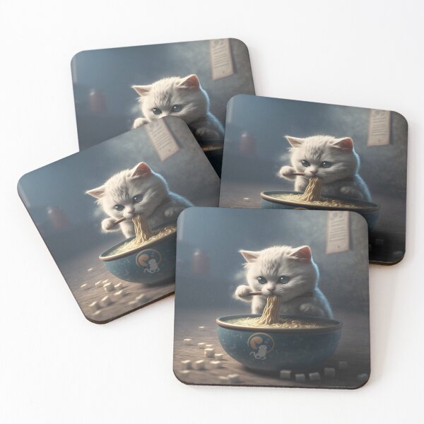 Item preview, Adorable Cat Eating Spaghetti designed and sold by AndrewWorld.