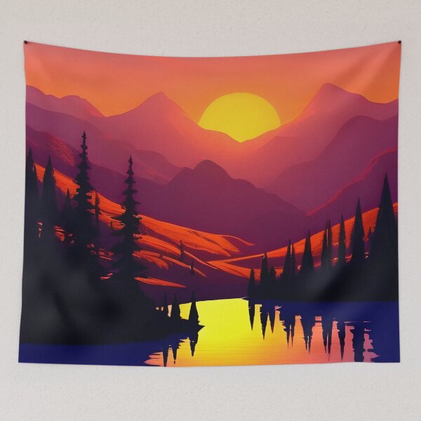 Item preview, Bring the Beauty of Sunrises and Landscapes into Your Home with Our Stunning Minimalist Art Prints designed and sold by supeart.